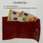 Preview: Hübsche Elegante Kleine Mini Börse Damen Kinder Geldbeutel Echt Leder Rot
